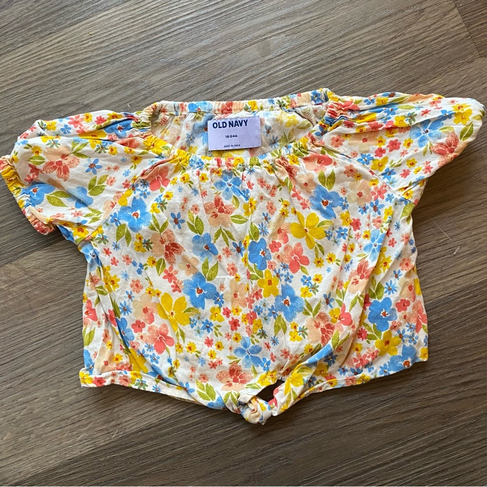 Old Navy Blue and Yellow Blouse
